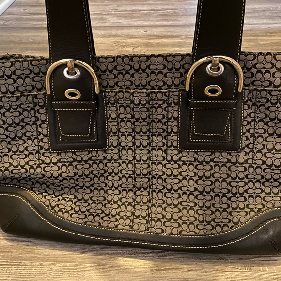 Black and Grey Coach purse - Picture 2 of 2